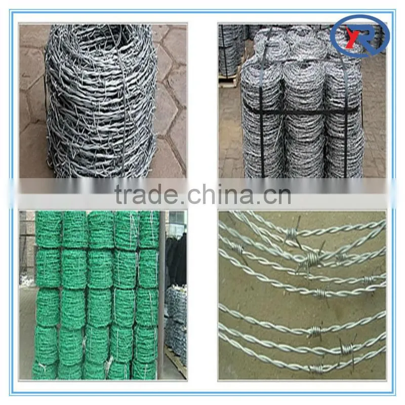 high quality low price PVC Coated Barbed Wire For Security and Fencing plastic barbed wire china factory