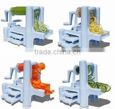 Plastic Spiral Vegetable Slicer 3 in 1/ Manual Vegetable Slicer/Fruit Slicer Machine