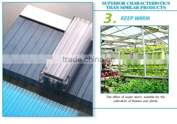 low weight u lock system pc panel flexible polycarbonate sheets