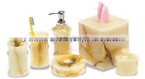 NATURAL COLOR Luxury colorful Free Sample for Natural ONYX BATHROOM ACCESSORIES COLLECTION