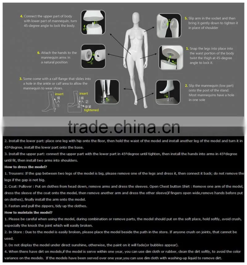 Wholesale Fiberglass abstract male mannequin without head display