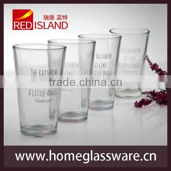 new design 16oz clear tumbler glass cup for drinking and juice