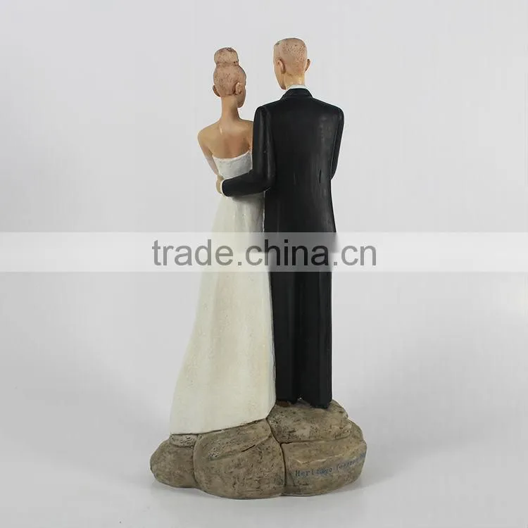 2016 decorate polyresin wedding figurine for wedding souvenir