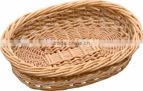 wholesale woven wicker oval shaped basket tray,willow craft products