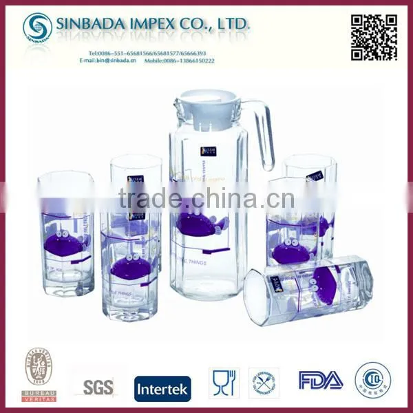 R103 Daily use Products, Hot Eco-Friendly 7pcs Chinese Glass Tea Set