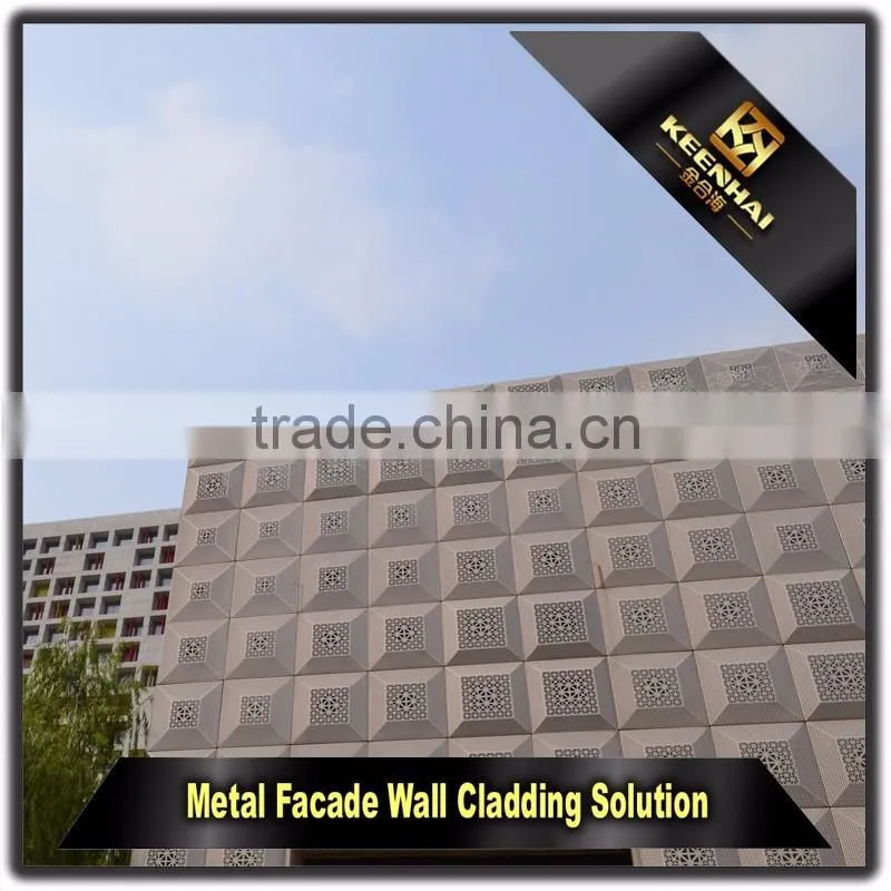 Decorative Facade Panel Perforated Outdoor Aluminum Curtain Wall Panel