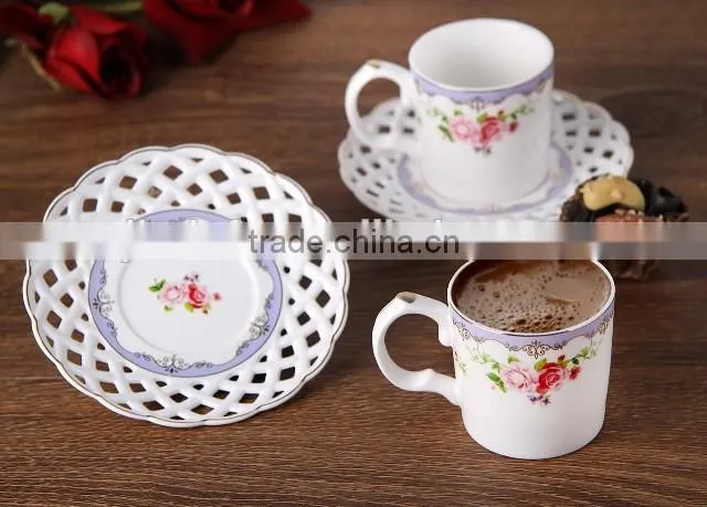 Royal porcelain coffee cup set hot sell new bone coffee cup tea cup with logo