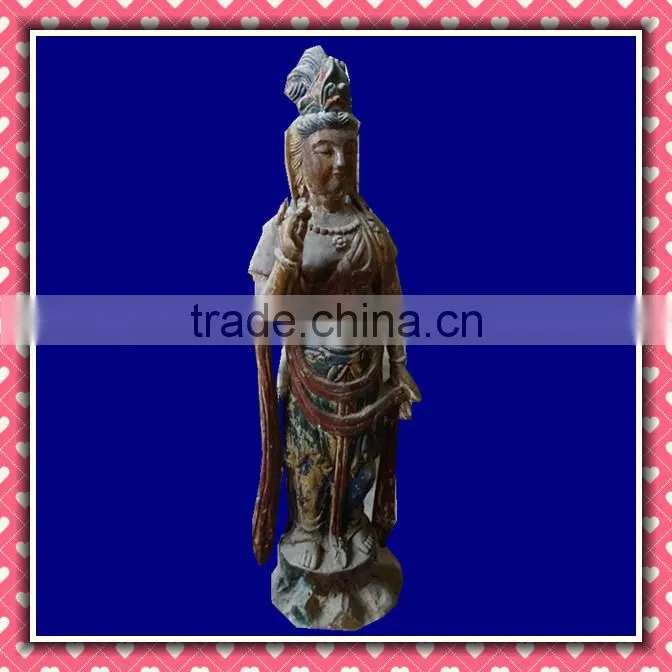 The Virgin hug with The son of God antique imitation wooden statue