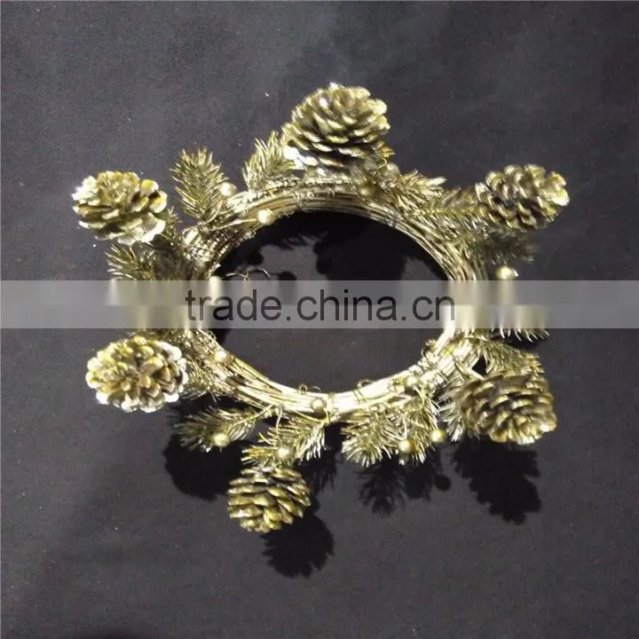 examples of handicrafts christmas candle ring for Christmas decor