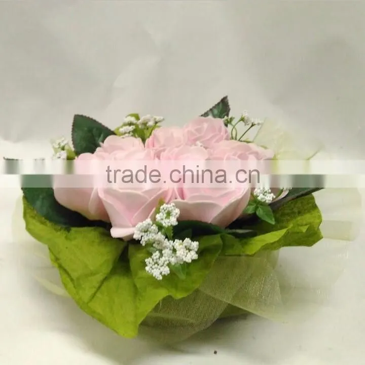 import china products silk flowers peach color for home decoration