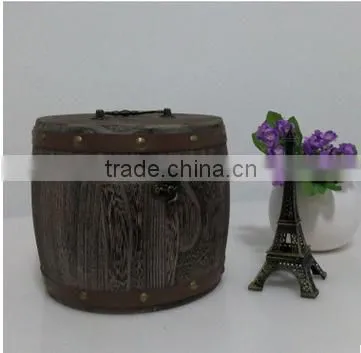 Oak and pine wood decorative mini wine barrel for beer
