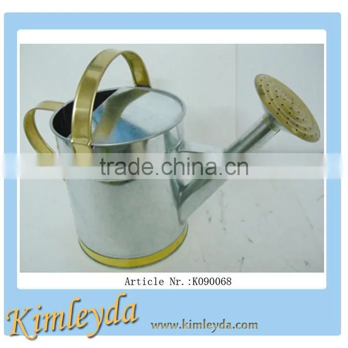 9L outdoor metal watering can zinc color