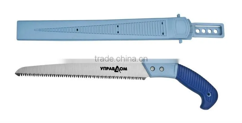 pruning saw with black plastic jacket