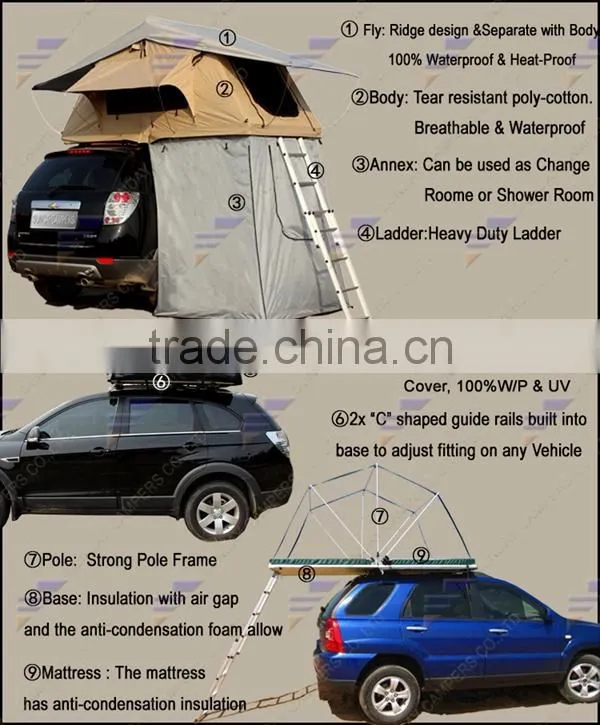 Vehicle Roof Top Tent with Annex