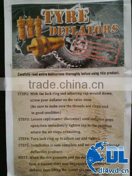auto accessories tyre deflation valve 4wd tire deflator