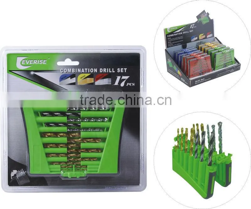 17 piece good quality drill bit set in plastic case