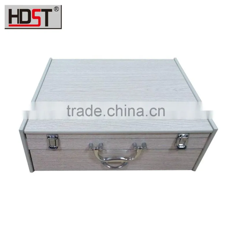 Price Benefits wholesale 18/8 stainless 72pcs wooden boxes cutlery