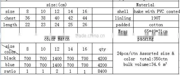 308BV in stock cheap children winter coats