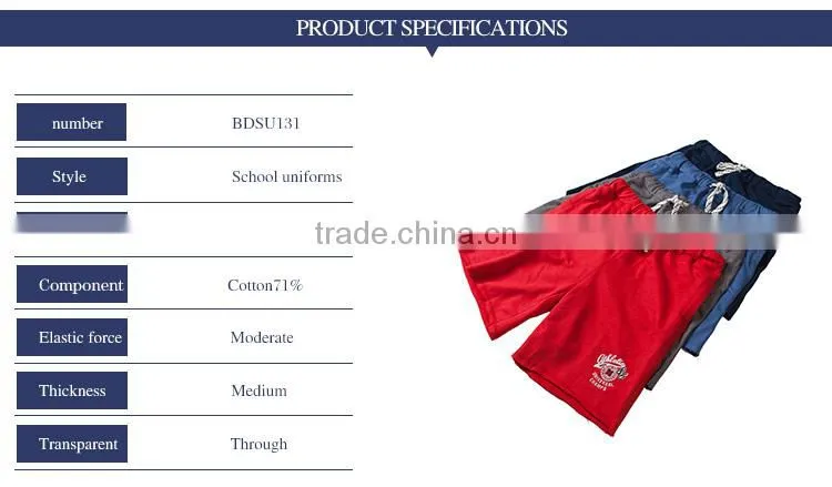 New summer school children's sports pants girls stamp pants boys short trimmings pants