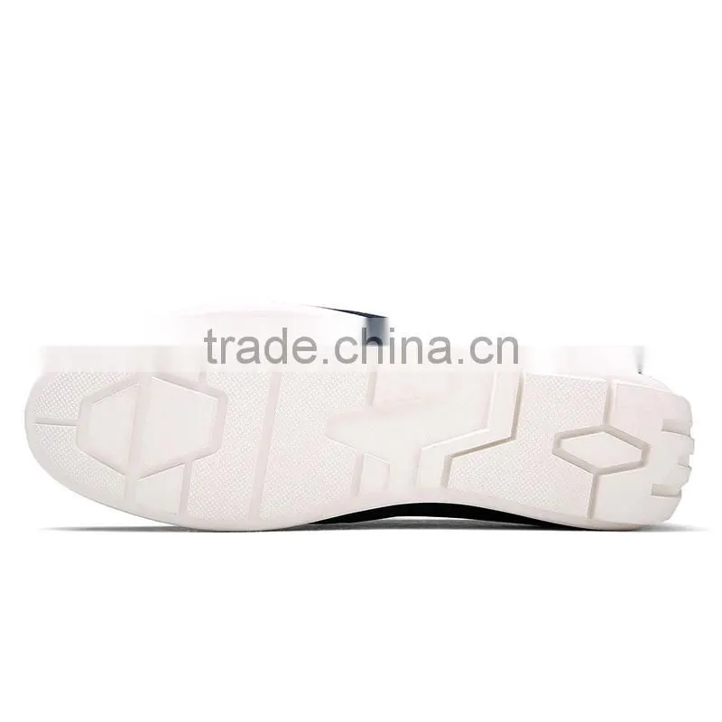 new style blue casual shoes fashion for men, slip on white peas shoes casual brand with leather from china factory