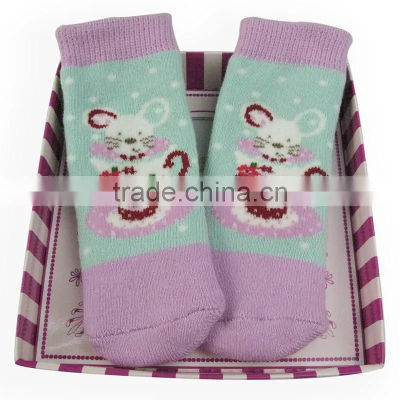 kids colorful animal cartoon tube sock