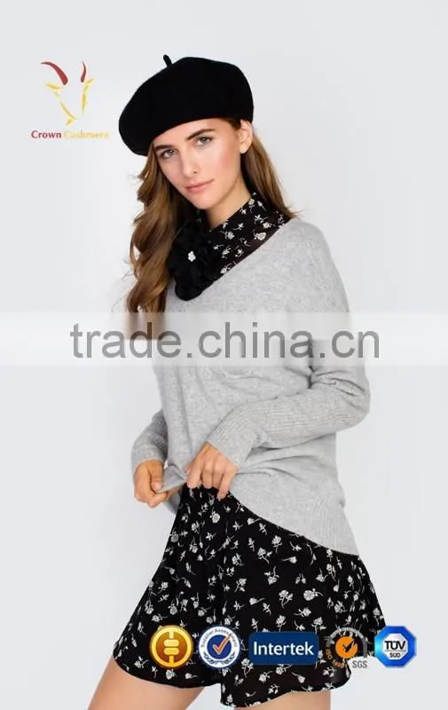 Import Sweater 2016 Lady Custom 100%Cashmere Pullover Knitwear