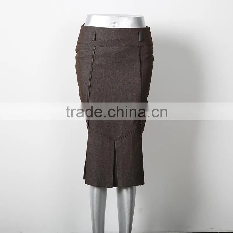 new design high waist narrow long black skirt