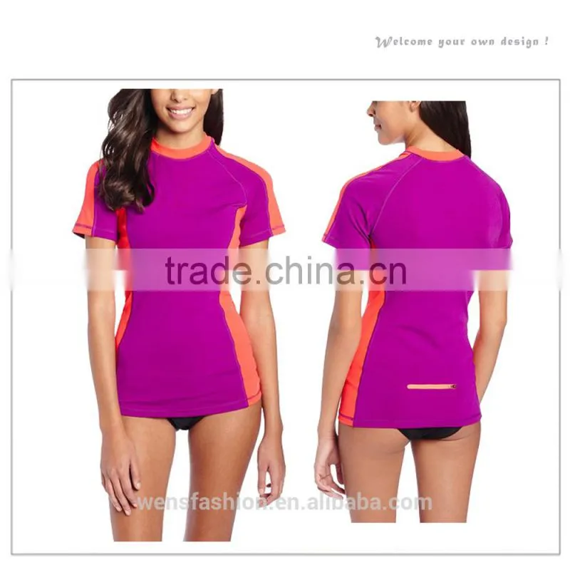 Girls color combination fitness design your own shirt