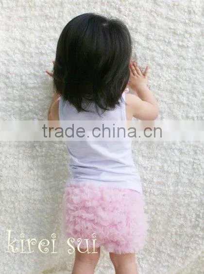 Kids Light Pink Nylon Chiffon Petti Shorts TR6