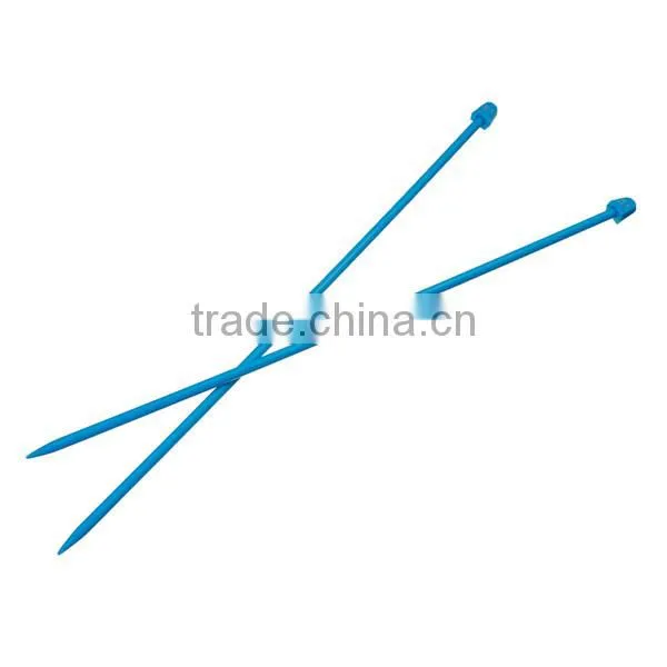 Custom 36.0cm Colorful Plastic Single Pointed Knitting Needles