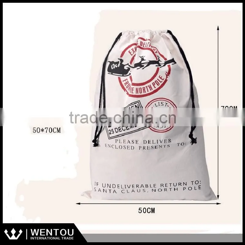 6 Designs Personalized Hessian Christmas Gift Bag Santa Sacks