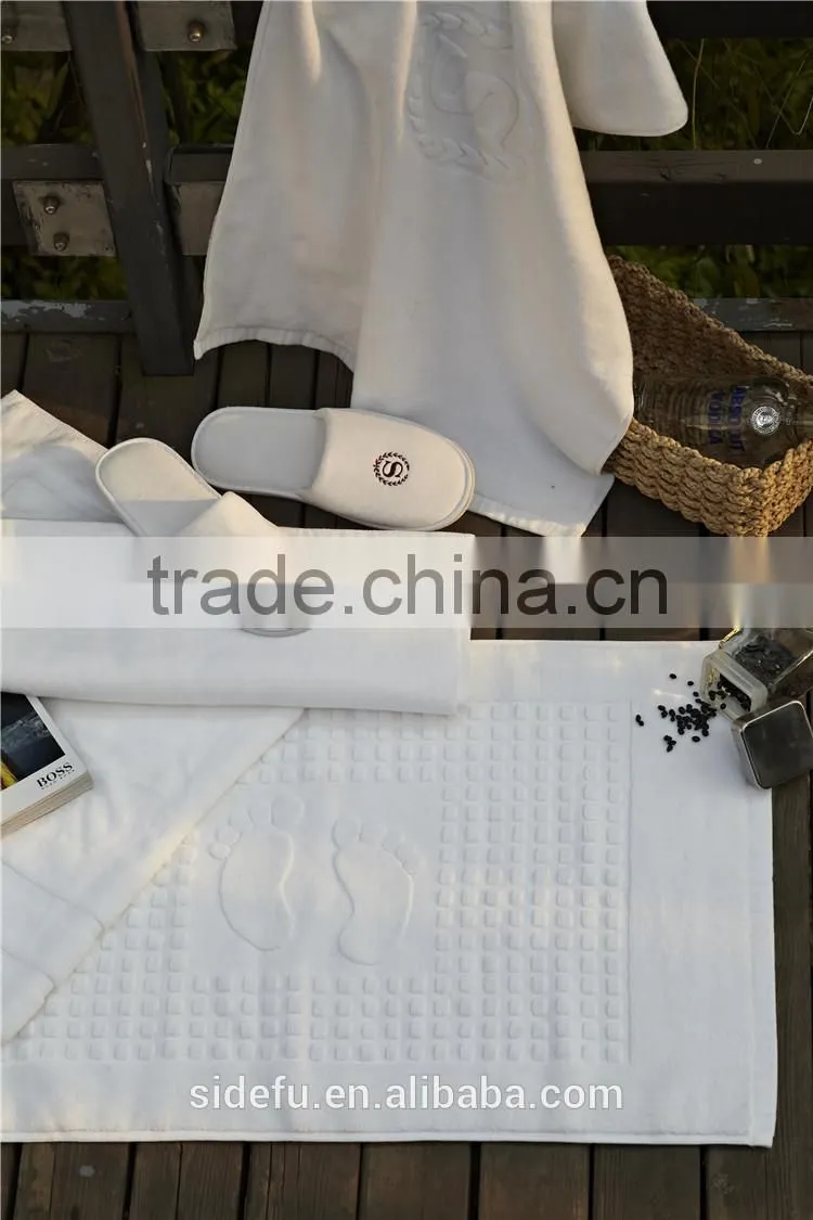 5-Star Hotel High Quality Non Slip Footprint Bath Mat Set