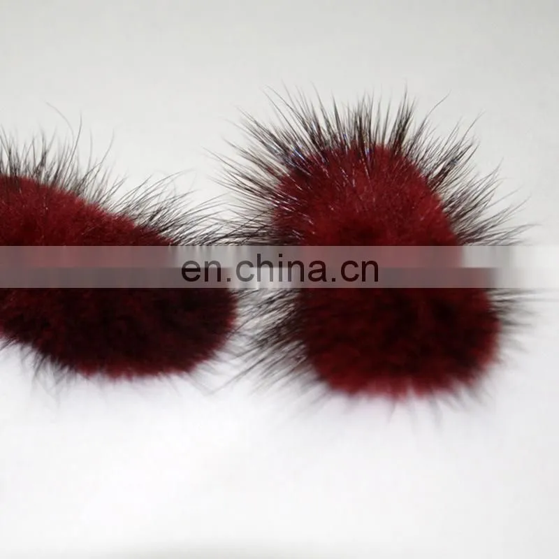 Handmade real fur decoration wholesale genuine fur bowknot for girl