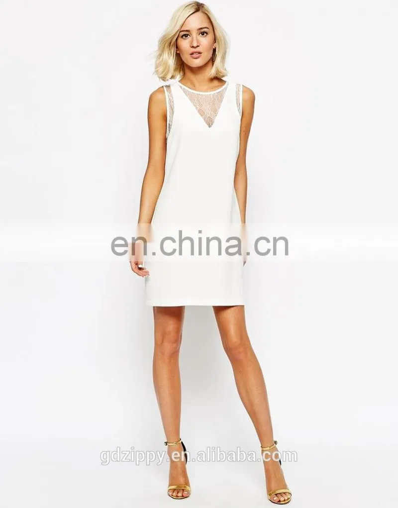 2015 New Model Bridesmaid White Lace Detail Girl Dress, latest dress designs for ladies