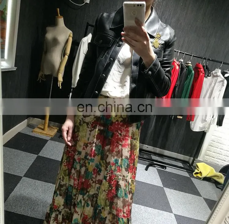 Fashionable Wholesale Women Real Leather Jacket for Ladies Cheap Leather Jackets