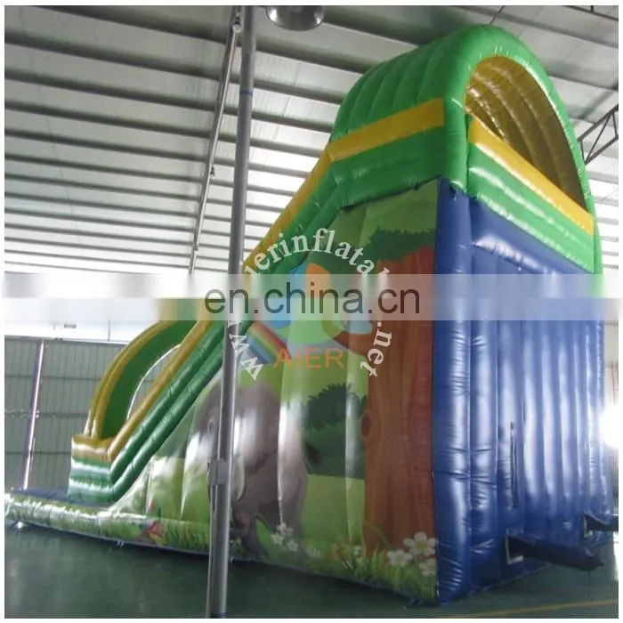 10m big elephant inflatable slide with arch