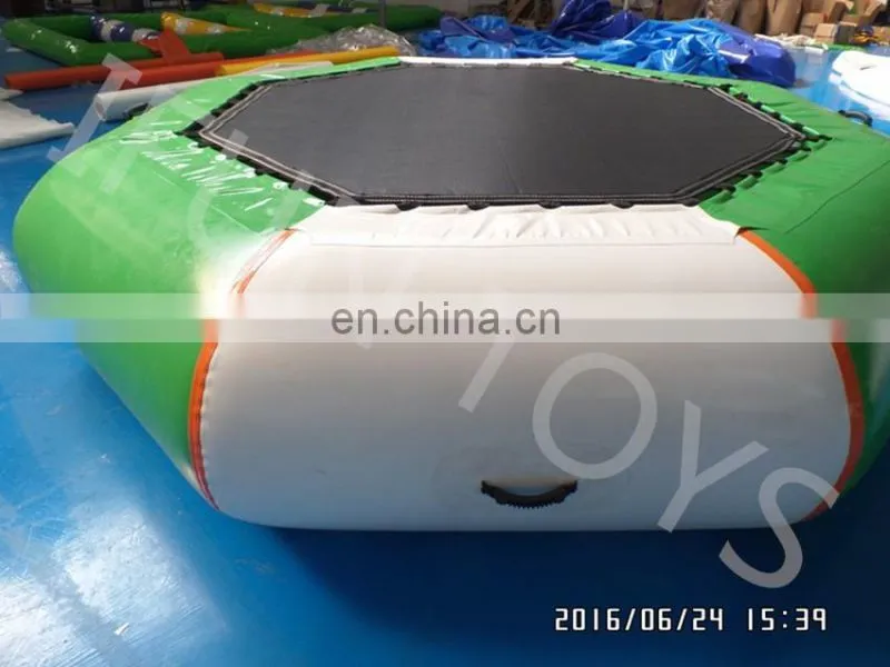 cheap 14ft round Inflatable water trampoline/water blob jump trampoline