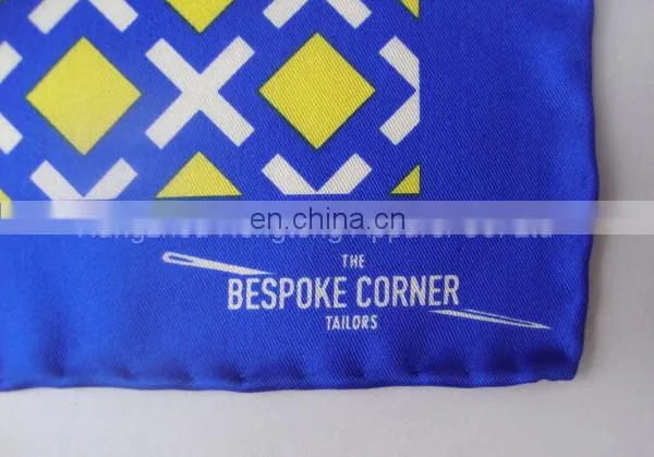 Hand Rolled 100% Silk Pocket Square Custom Design