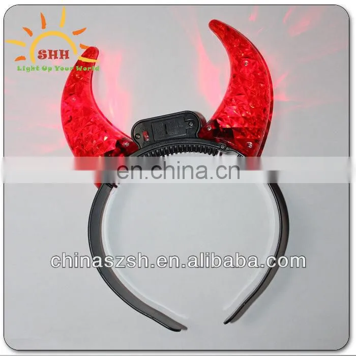 Best sale Cheap led flashing hairband/LED Ox horn hair band with high quality/LED hairband for party and events supplies