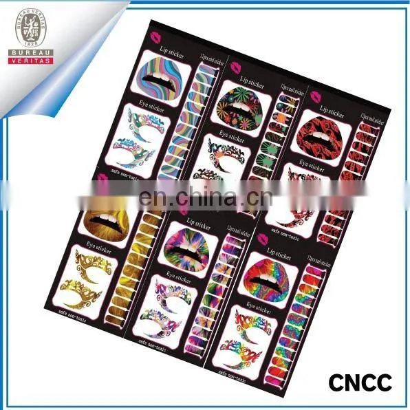 on sale face tatoo,lip tattoo,nail water tattoo