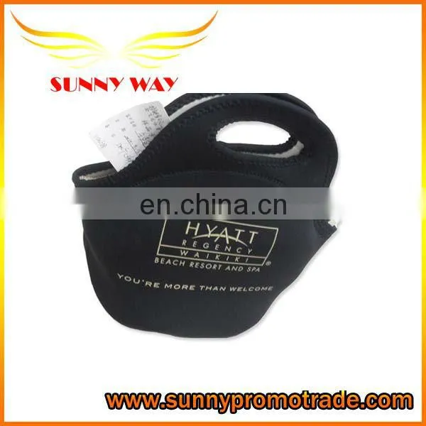 Black zipper Neoprene pad bag for laptop with your Logo