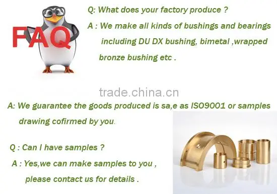 steel backed bronze bushing ,bimetal bearing flange bushing