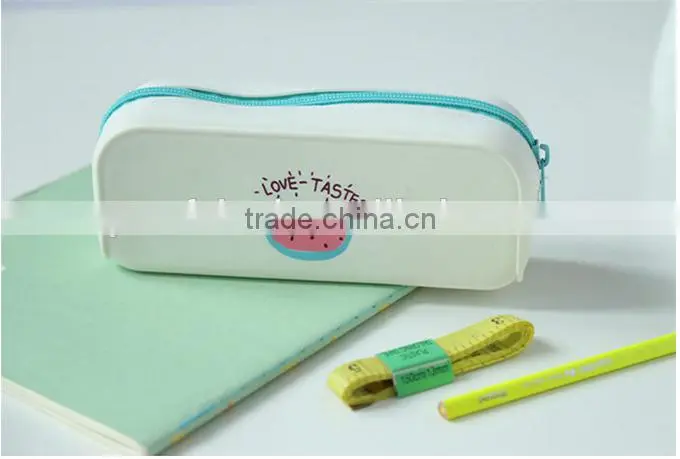 Stock!Silicone Pencil Bag School Office Silicone Pen Cases / Wholesale Colorful Pencil Bag
