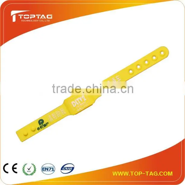 LF/HF/UHF Disposable Paper/PVC Rfid Wristband / Bracelet for Hospital