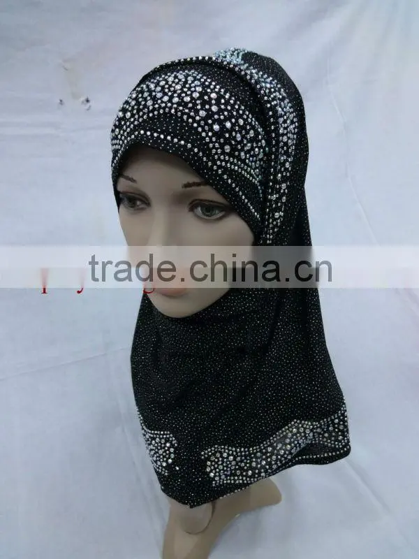 A475 Popular beaded 2pcs hijabs al amira
