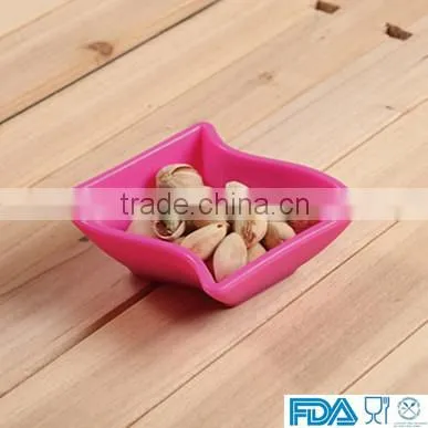 Colorful dinner saucer silicone saucer/dishes
