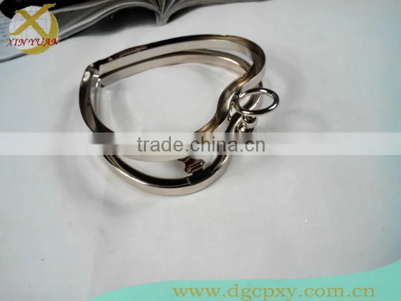 3.7 inch heart shape clutch frame clasp for bags purses