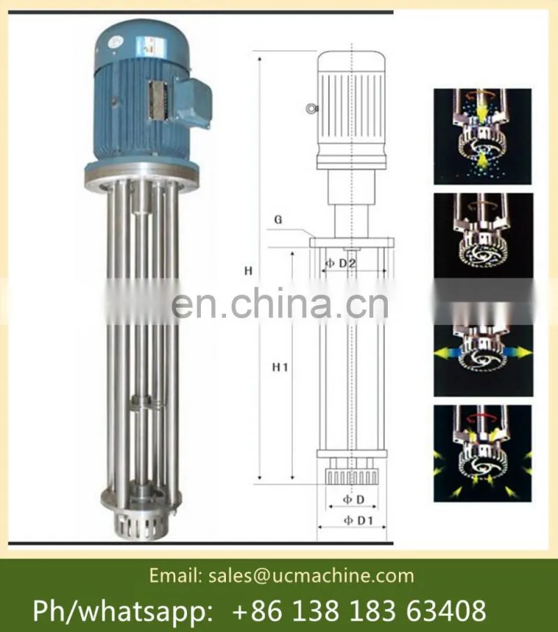 manufacture high speed homogenizer mixer high shear mixer for milk sauce