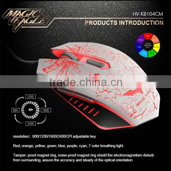 HAVIT 2-level high-strength supporting foot breathing light gaming keyboard and mouse kits