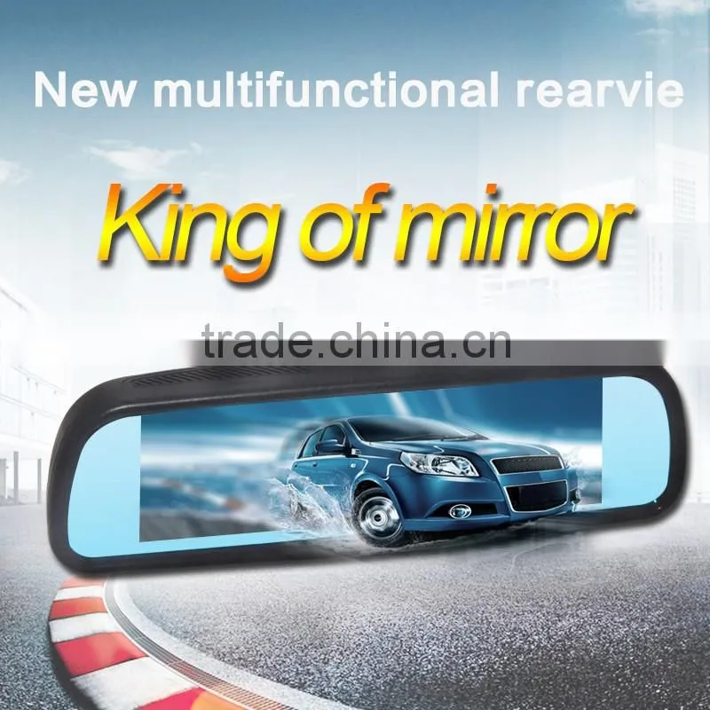 Rearview mirror Car DVR with 8-inch HD LCD srcreen capcitive screen WIFI connected